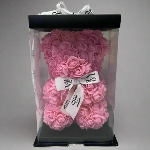 R1: Pink Rose Teddy 25cm