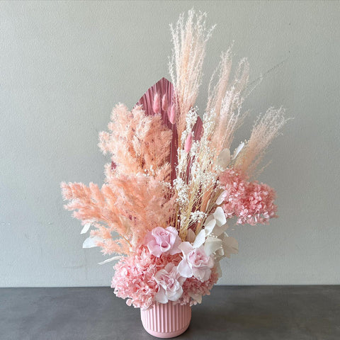 P6: Pink Fairy Floss, Preserved Flowers