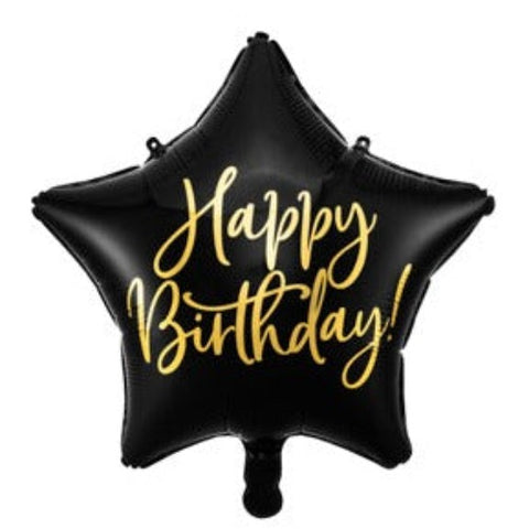 R7: Gold and Black Happy Birthday