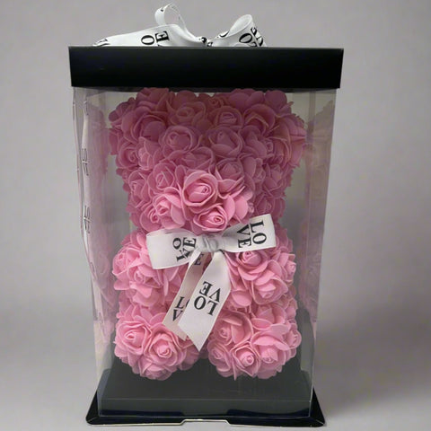 R1: Pink Rose Teddy 25cm